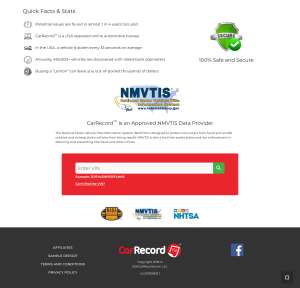CarRecord Application Homepage - part 2